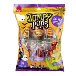 Bonbon Halloween Jumpy Pops spirale sucette de doigt 14 pièces 160gr