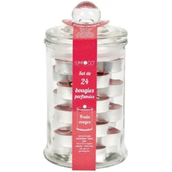 Bonbonnière avec 24 bougies chauffe-plat