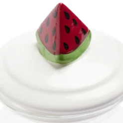 Bonbonnière avec décoration en forme de fruits