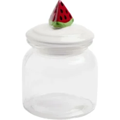 Bonbonnière avec décoration en forme de fruits