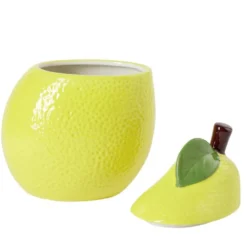 Bonbonnière céramique forme fruit Ø15xH20cm (2 modèles poire ou orange)