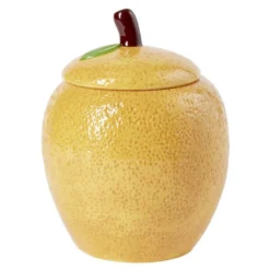 Bonbonnière céramique forme fruit Ø15xH20cm (2 modèles poire ou orange)