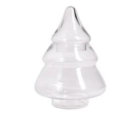 Bonbonnière en verre forme sapin Ø19,5xH28cm