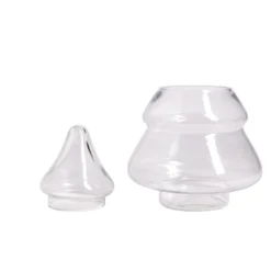Bonbonnière en verre forme sapin Ø19,5xH28cm