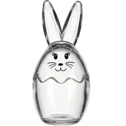 Bonbonnière en verre 0,5L forme lapin Ø10xH21,5cm