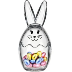 Bonbonnière en verre 0,5L forme lapin Ø10xH21,5cm