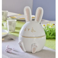 Bonbonnière forme lapin en céramique Ø15xH24 cm