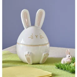 Bonbonnière forme lapin en céramique Ø15xH24 cm