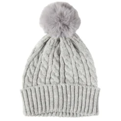 Bonnet à pompon laine Mohair