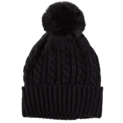 Bonnet à pompon laine Mohair