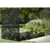 Bordure de jardin métal design feuillage ajouré noir 50xH41,5 cm