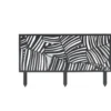 Bordure de jardin métal design feuillage ajouré noir 50xH20 cm