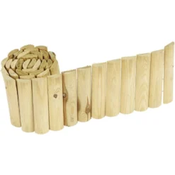 Bordure rondin bois de pin L180xH20cm