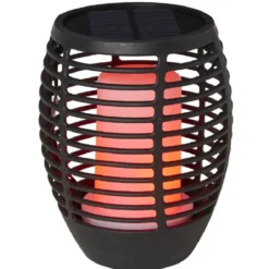 Borne solaire 3en1 effet flamme 28 LED multicolores télécommande