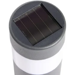 Borne solaire en métal LED blanc froid H30cm