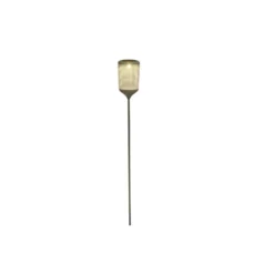 Borne solaire à planter acier gris forme torche Ø10xH107cm