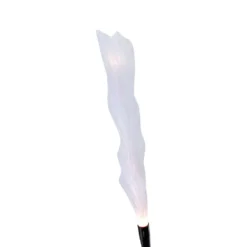 Borne solaire à planter avec plumeau blanc Ø8xH70cm
