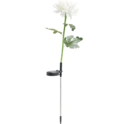 Borne solaire à planter forme pivoine H70cm