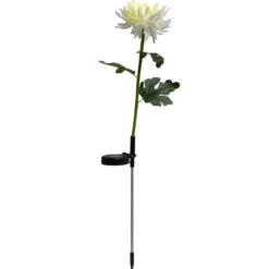 Borne solaire à planter forme pivoine H70cm
