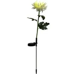 Borne solaire à planter forme pivoine H70cm