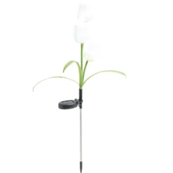 Borne solaire à planter forme tulipe H70cm