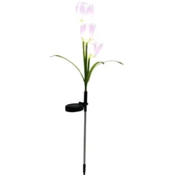 Borne solaire à planter forme tulipe H70cm