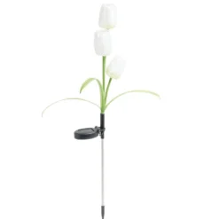 Borne solaire à planter forme tulipe H70cm