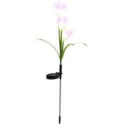 Borne solaire à planter forme tulipe H70cm