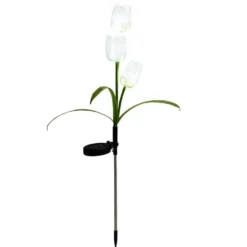 Borne solaire à planter forme tulipe H70cm
