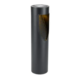 Borne solaire à planter noire à lumière dégradée Ø8xH45cm