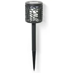 Borne solaire plastique ajouré noir H36,5cm