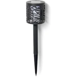 Borne solaire plastique ajouré noir H36,5cm