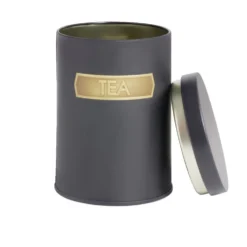 Boîte alimentaire acier noir et doré Ø9xH12cm - 3 modèles