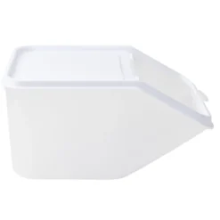 Boîte alimentaire avec couvercle et cuillère plastique blanc 23x13,5xH17,5cm