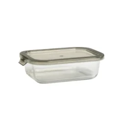 Boîte alimentaire en verre avec couvercle étanche à clips 640ml