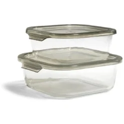 Boîte alimentaire en verre avec couvercle en plastique 1,1L