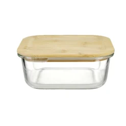 Boîte alimentaire en verre couvercle bambou 1,1L