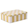 Boîte alimentaire métal bicolore 20x13cm (2 modèles jaune/rose ou orange/blanc)