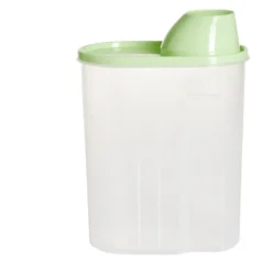 Boîte alimentaire plastique transparent et vert 2,5L