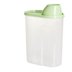 Boîte alimentaire plastique transparent et vert 2,5L