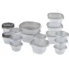 Boîte alimentaire plastique x15 (2 modèles gris ou bleu)