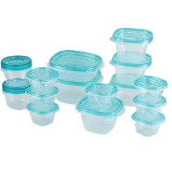 Boîte alimentaire plastique x15 (2 modèles gris ou bleu)