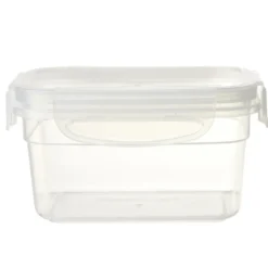 Boîte alimentaire rectangulaire plastique transparent 18,5x9,5xH6cm