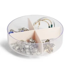 Boîte à bijoux avec porte bijoux Ø13,6xH35cm