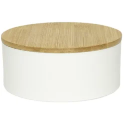 Boîte à bijoux ronde avec miroir Ø14xH6,5cm