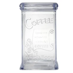 Boîte à café 500g en plastique transparent 11,5x9xH19cm