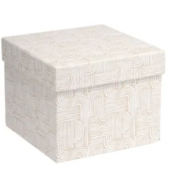 Boîte carton décorée 15x12xH15cm - 2 modèles