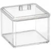Boîte à coton plastique transparent