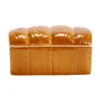 Boîte céramique forme brioche marron 18,5x9,5xH9cm
