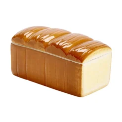 Boîte céramique forme brioche marron 18,5x9,5xH9cm